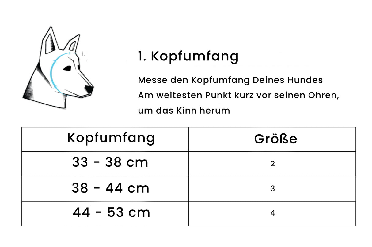 größentablle für den hundegehörschutz ear pro von rex specs