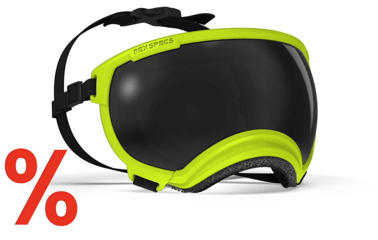 hundebrille in farbe gelb im angebot