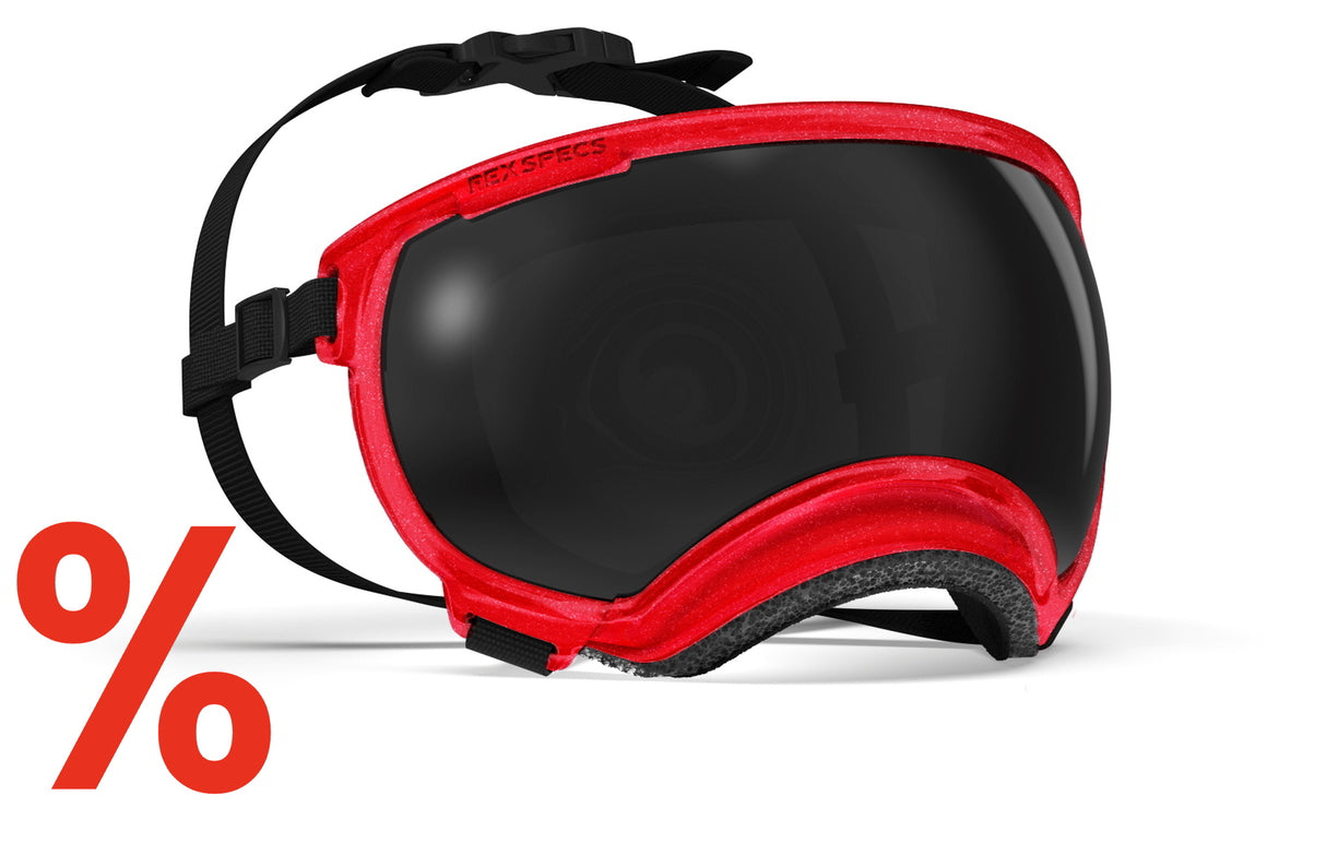 Produktfoto der hundebrille von rex specs farbe volcano red
