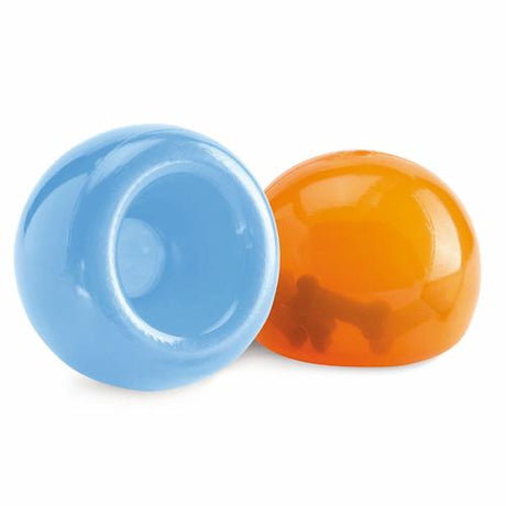 zwei mal Hundespielzeug snoop in farbe blau und orange