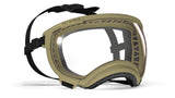 hundebrille fabrikat rex specs in farbe coyote mit klarer scheibe
