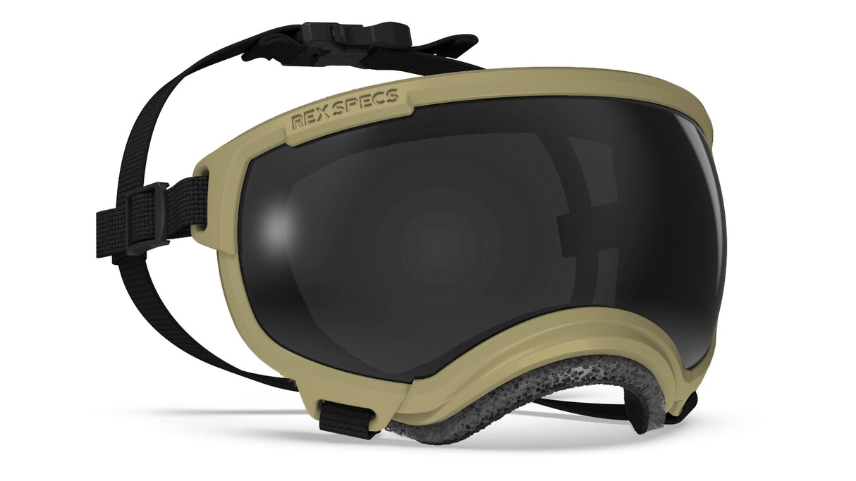 rex specs hundebrille farbe coyote,größe s mit scheibe schwarz