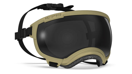rex specs hundebrille farbe coyote,größe s mit scheibe schwarz