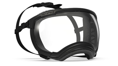 Produktbild hundebrille rex specs, in farbe schwarz mit klarer scheibe