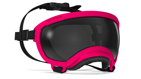 hundebrille rex specs, farbe himalaya pink größe xs mit dunkler scheibe
